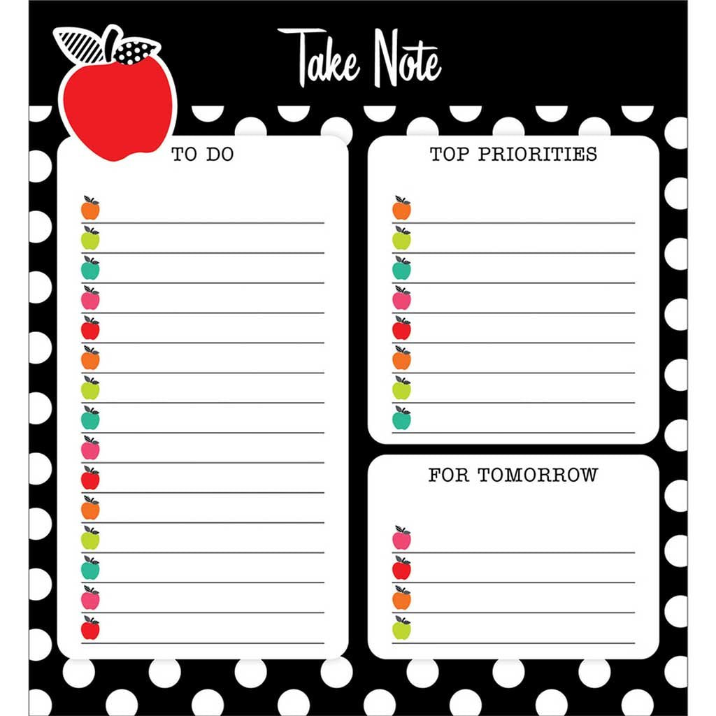 Black White &amp; Stylish Brights Notepad