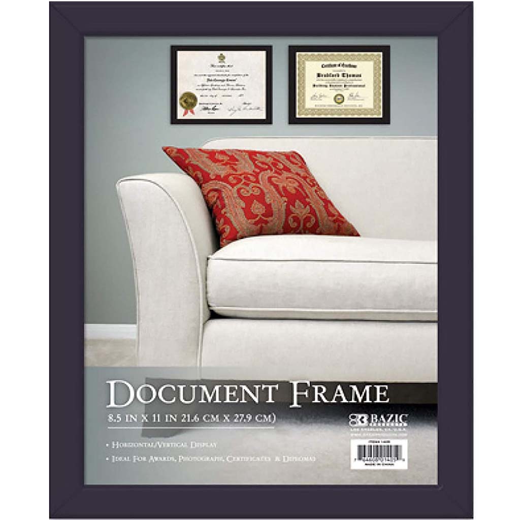 Bazic Glass Cover Multipurpose Document Frame 8.5in x 11in