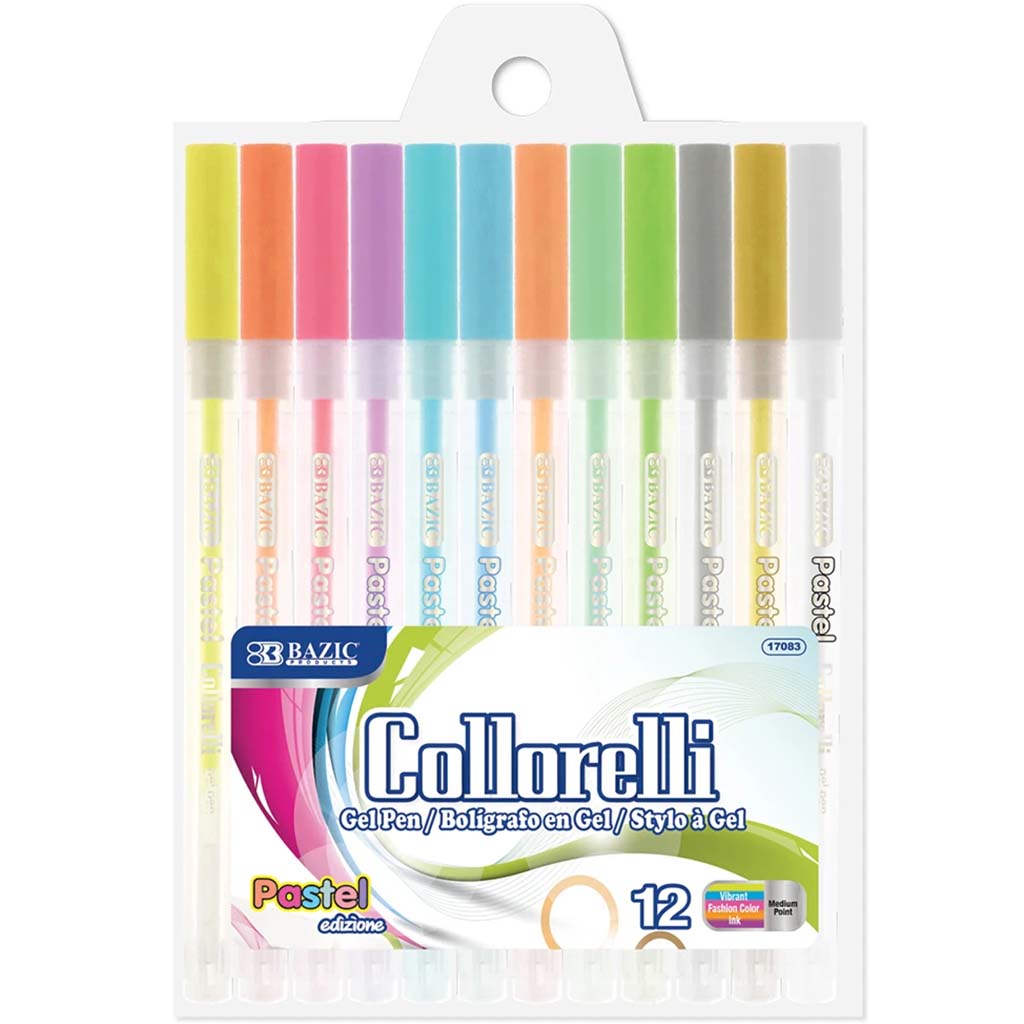 Bazic Collorelli Gel Pen 12 Pastel Color