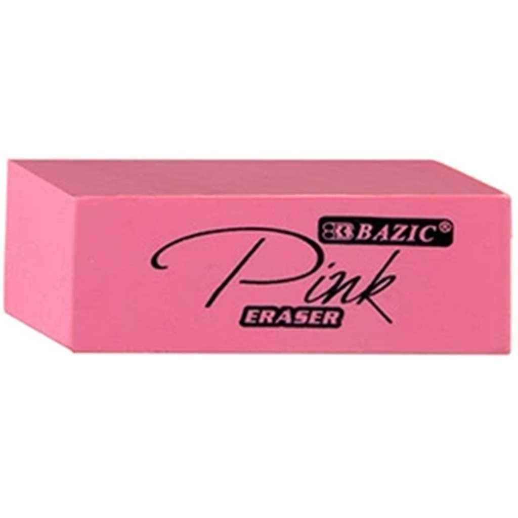 Bazic Pink Bevel Eraser