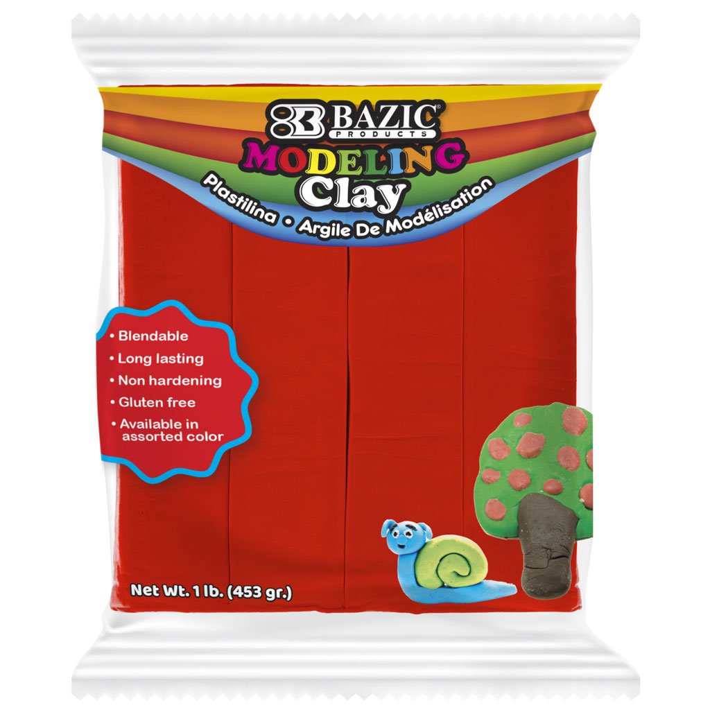 Bazic Modeling Clay 1lb Red