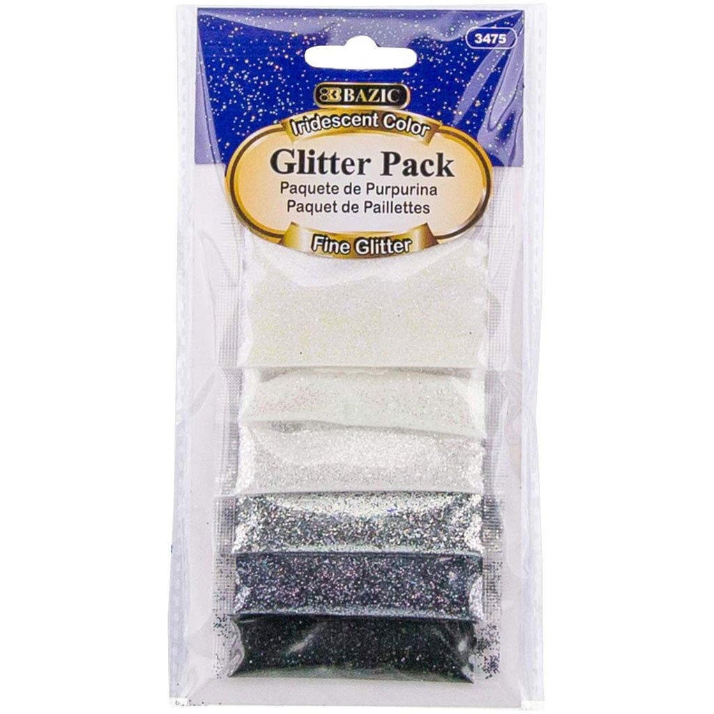 Bazic Iridescent Color Glitter Pack of 6 2g