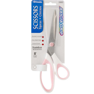 Bazic Pastel Soft Grip Multipurpose Stainless Steel Scissors 8in