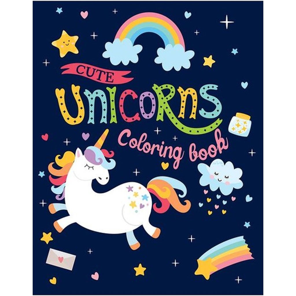 Unicorns Coloring Book The Unicorns Blue