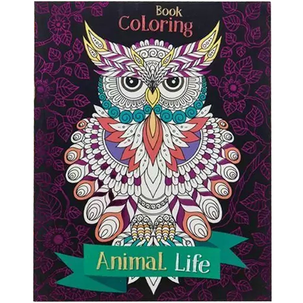 Bazic Animal Coloring Book for Adults