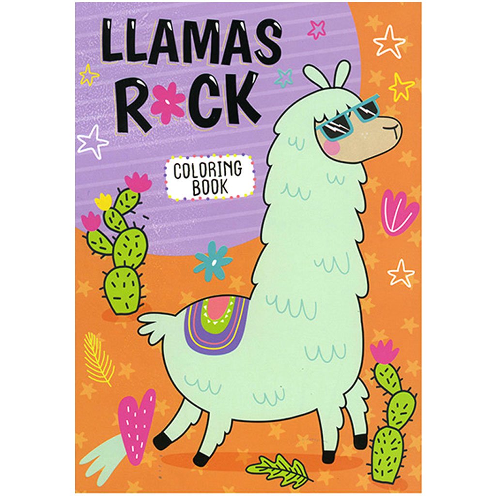 Bazic Llamas Rock Coloring Book