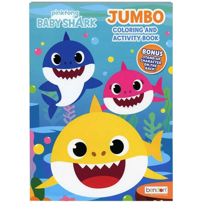 Bazic Baby Shark Family Time Jumbo Coloring & Activity Book