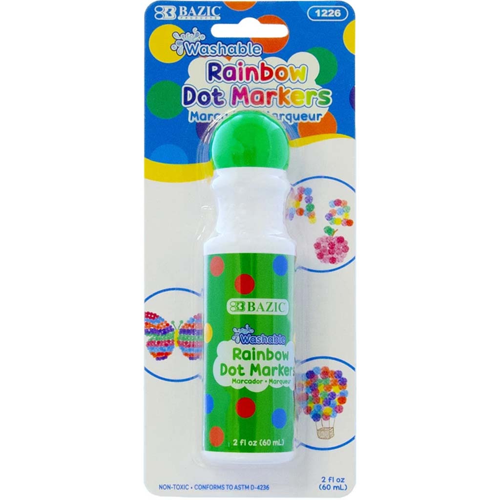 Bazic Dot Markers Washable 6 Color