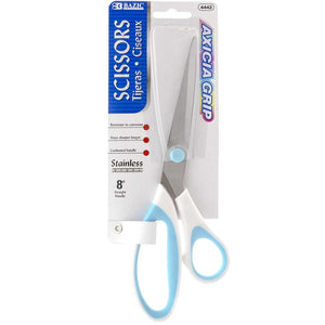 Bazic Pastel Soft Grip Multipurpose Stainless Steel Scissors 8in