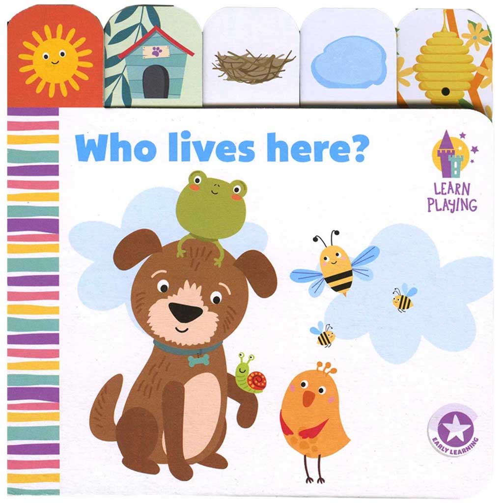 Bazic Learn and Play Board Book 6in x 6in Who Lives Here