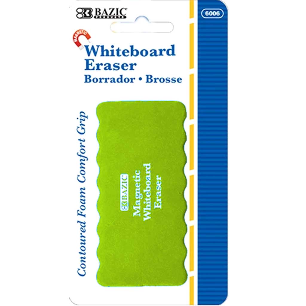 Bazic Whiteboard Eraser Magnetic with Foam Comfort Grip