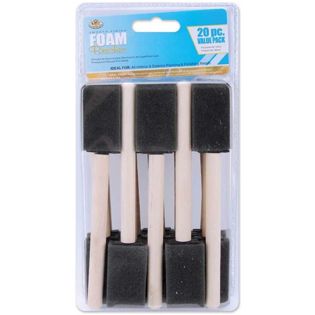 FOAM PAINT BRUSHES 1IN 20PC 