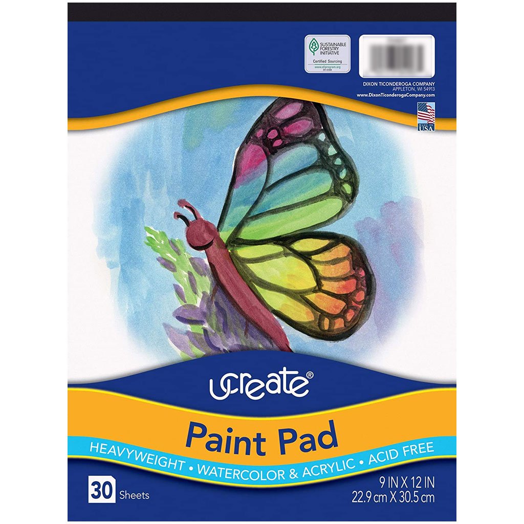 Ucreate Paint Pad 90lb 9in x 12in 30 Sheets