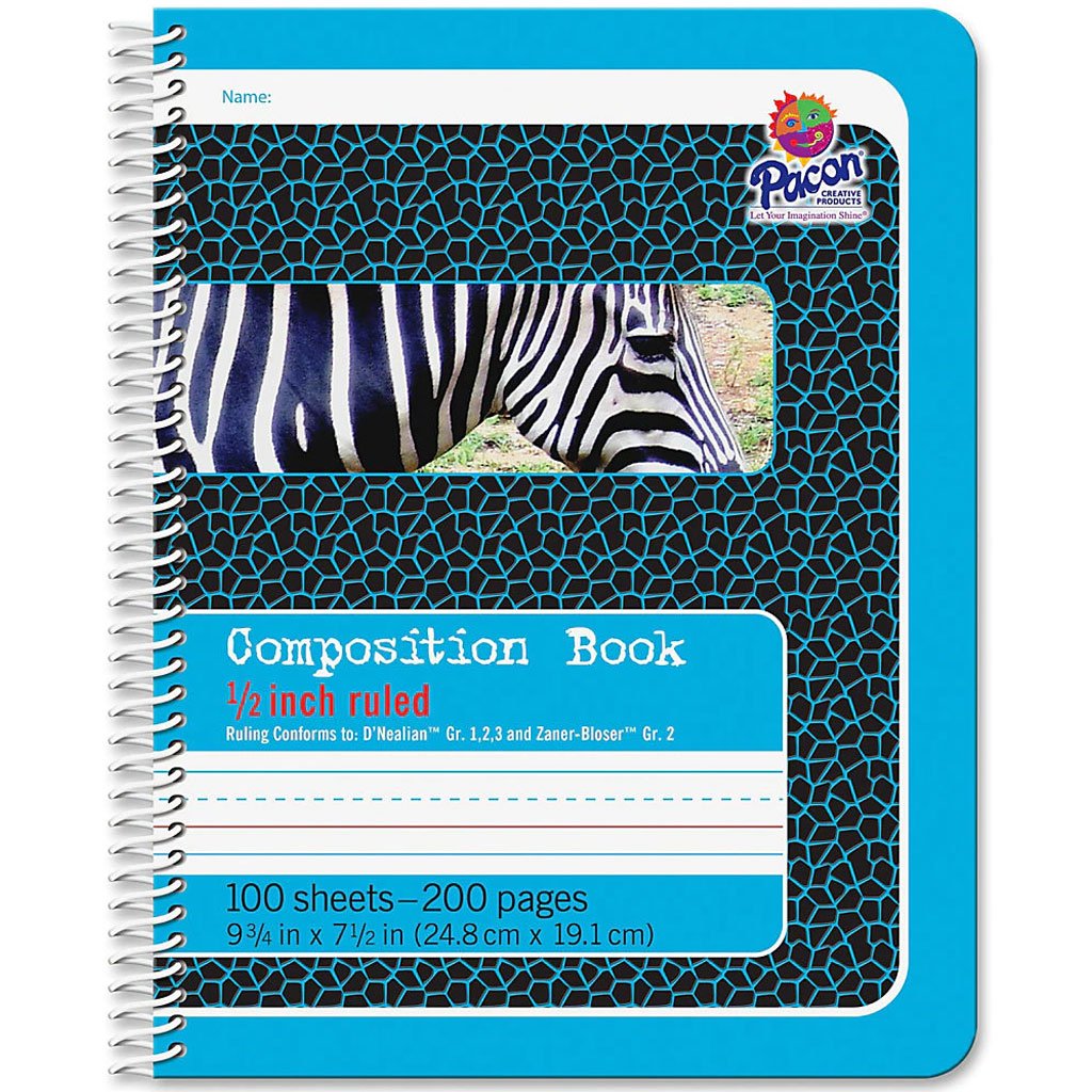 Primary Composition Books 9 3/4in x 7 1/2in Blue Spiral Bound