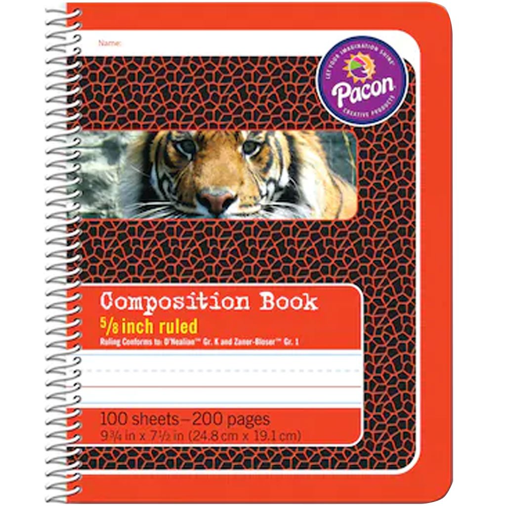 Primary Composition Books 9 3/4in x 7 1/2in Red Spiral Bound