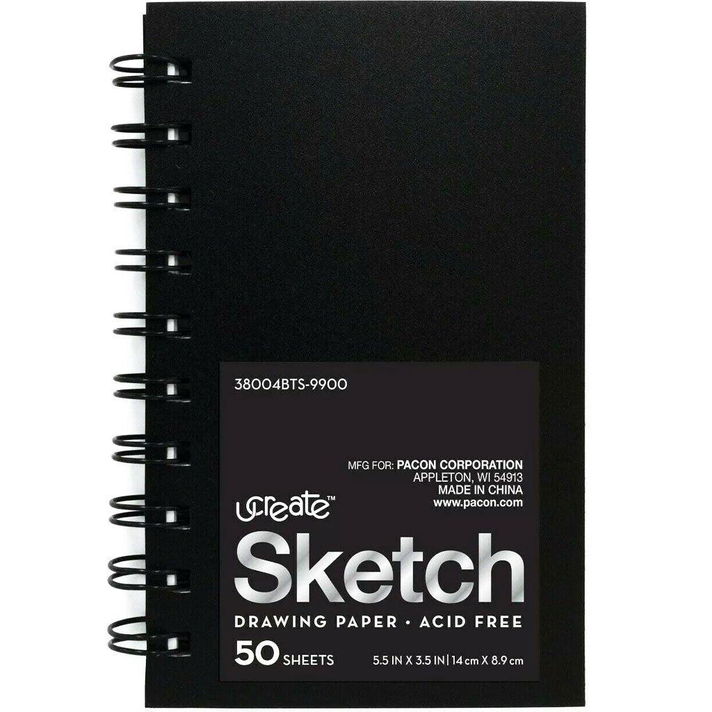 Poly Cover Sketch Books Heavyweight 5 1/2in x 3 1/2&quot; 50 Sheets