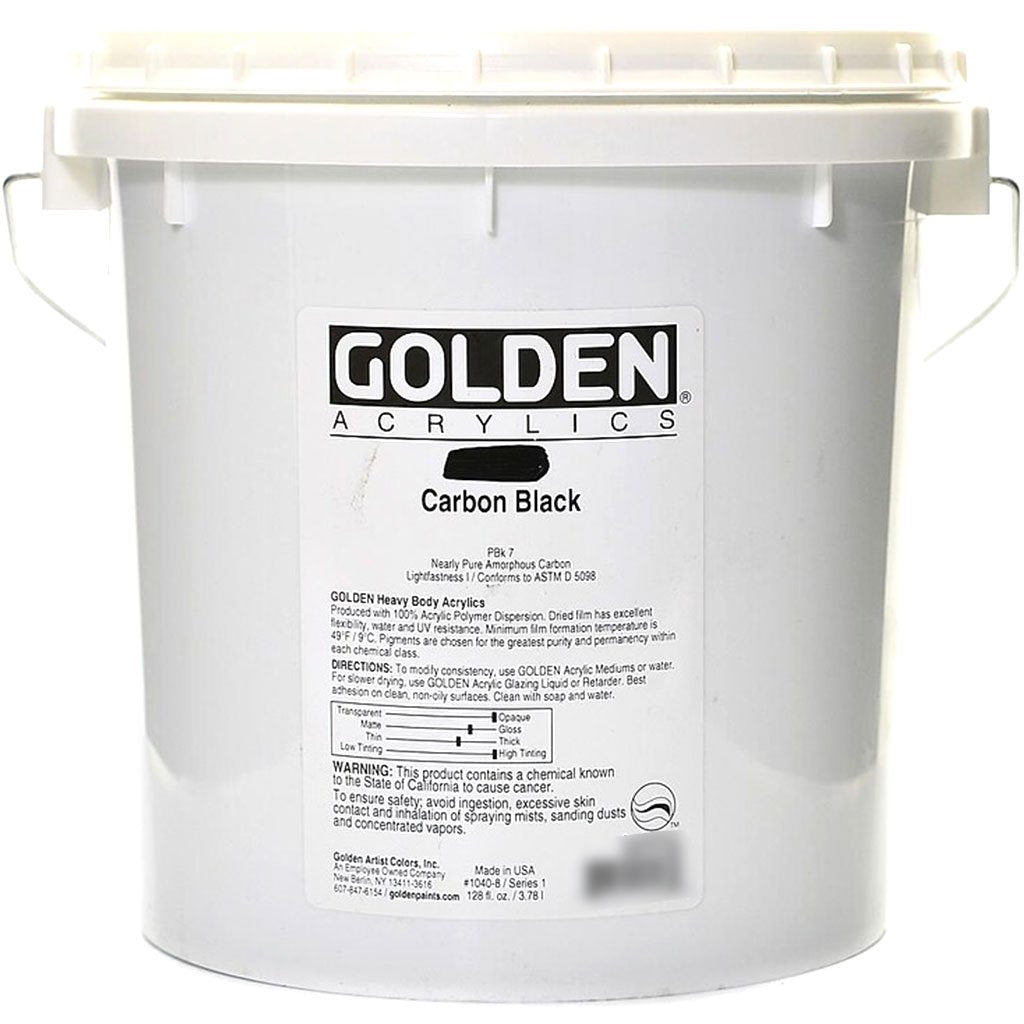 Golden Heavy Body Artist Acrylics 128oz Carbon Black