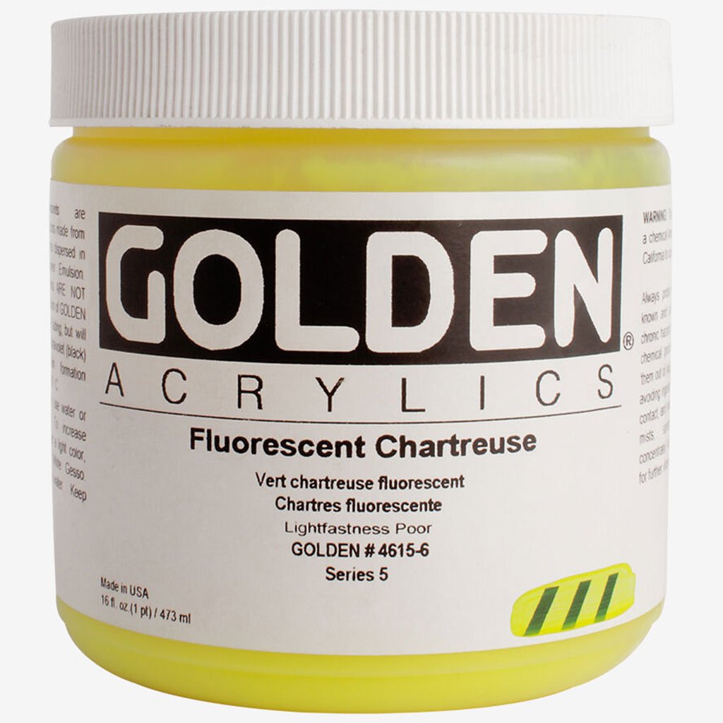 Golden Acrylic Fluorescent 16oz Chartreuse