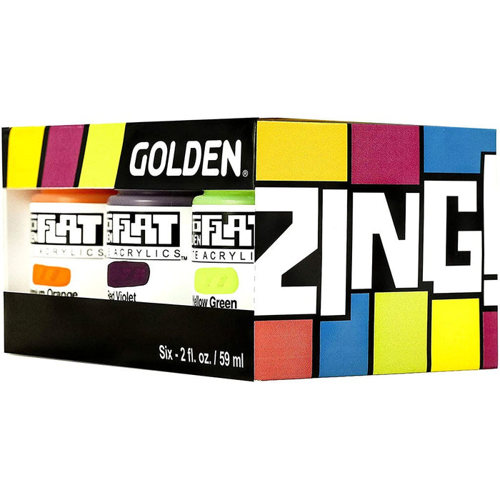 Golden Artist Soflat Golden Matte Acrylics Pop 6 Zing Set