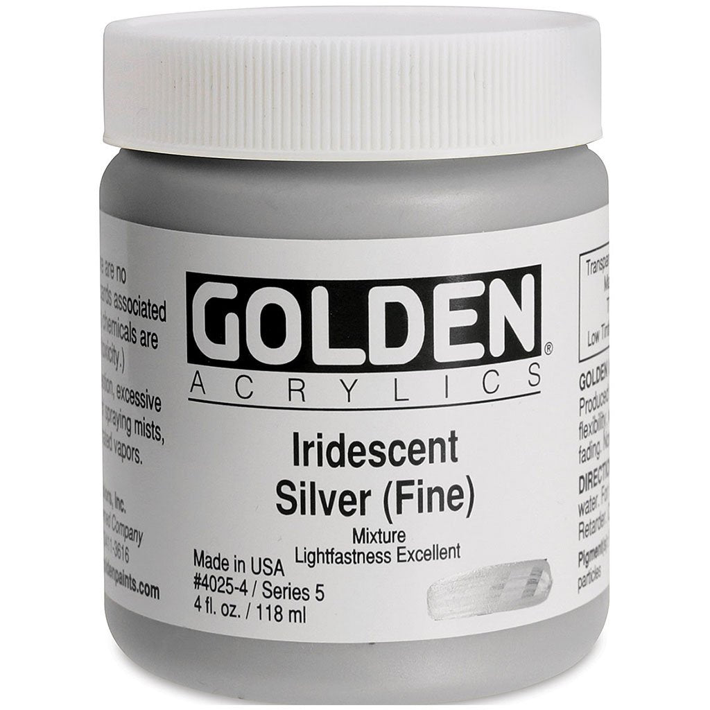 Golden Heavy Body Artist Acrylics 4oz Silver (Fine)