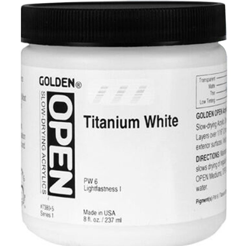 Golden Open Acrylics 8oz Titanium White