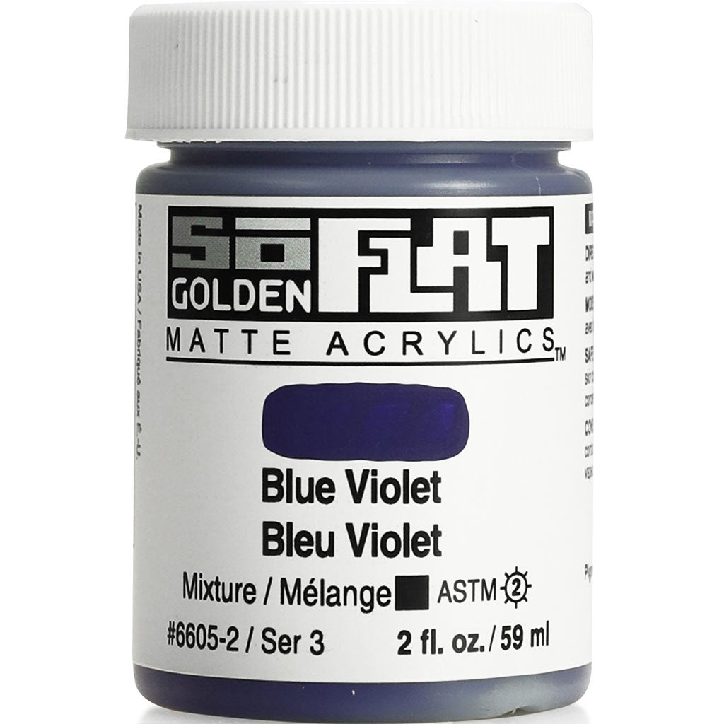Golden SoFlat Matte Acrylic Paint - Light Violet 2 oz jar