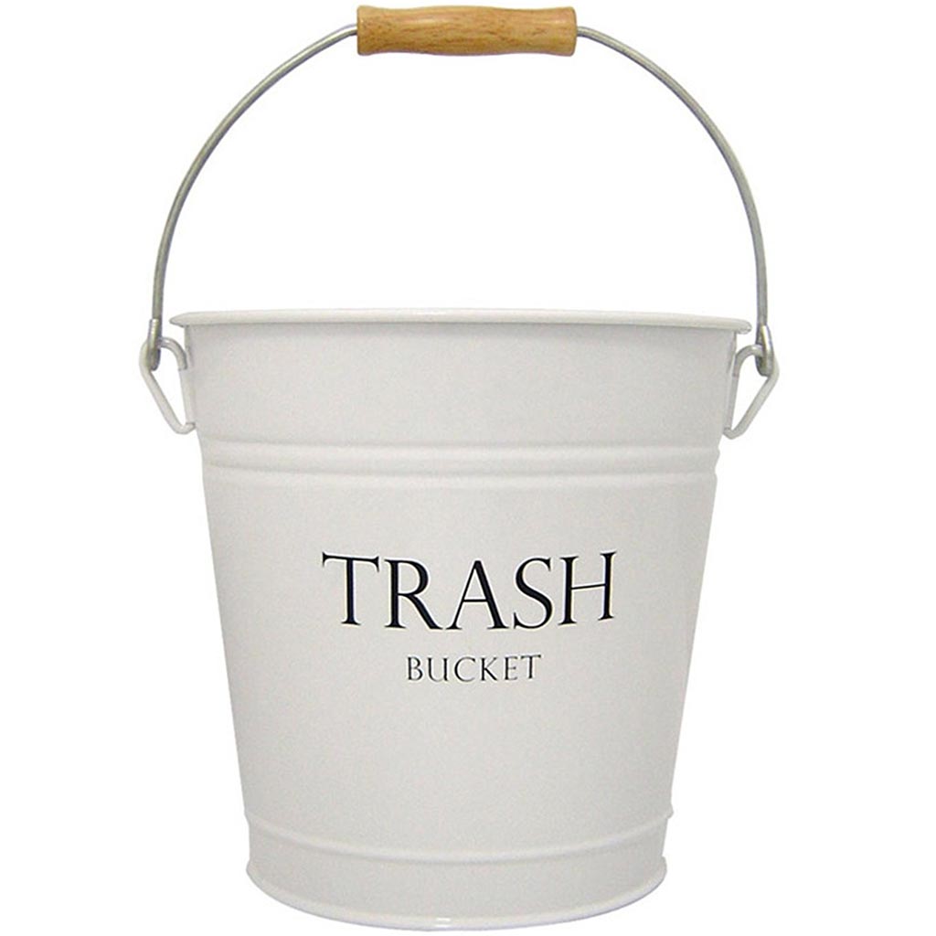 Pail Waste Can White