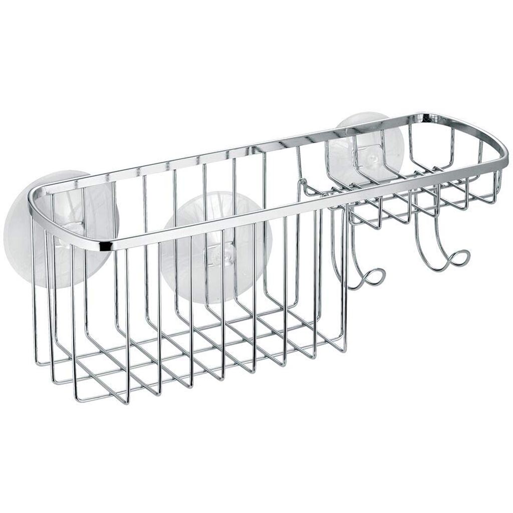 Gia Suction Combo Basket 10.5in, Chrome