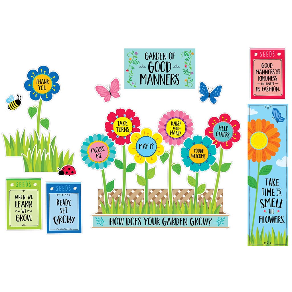 Garden of Good Manners Mini Bulletin Board