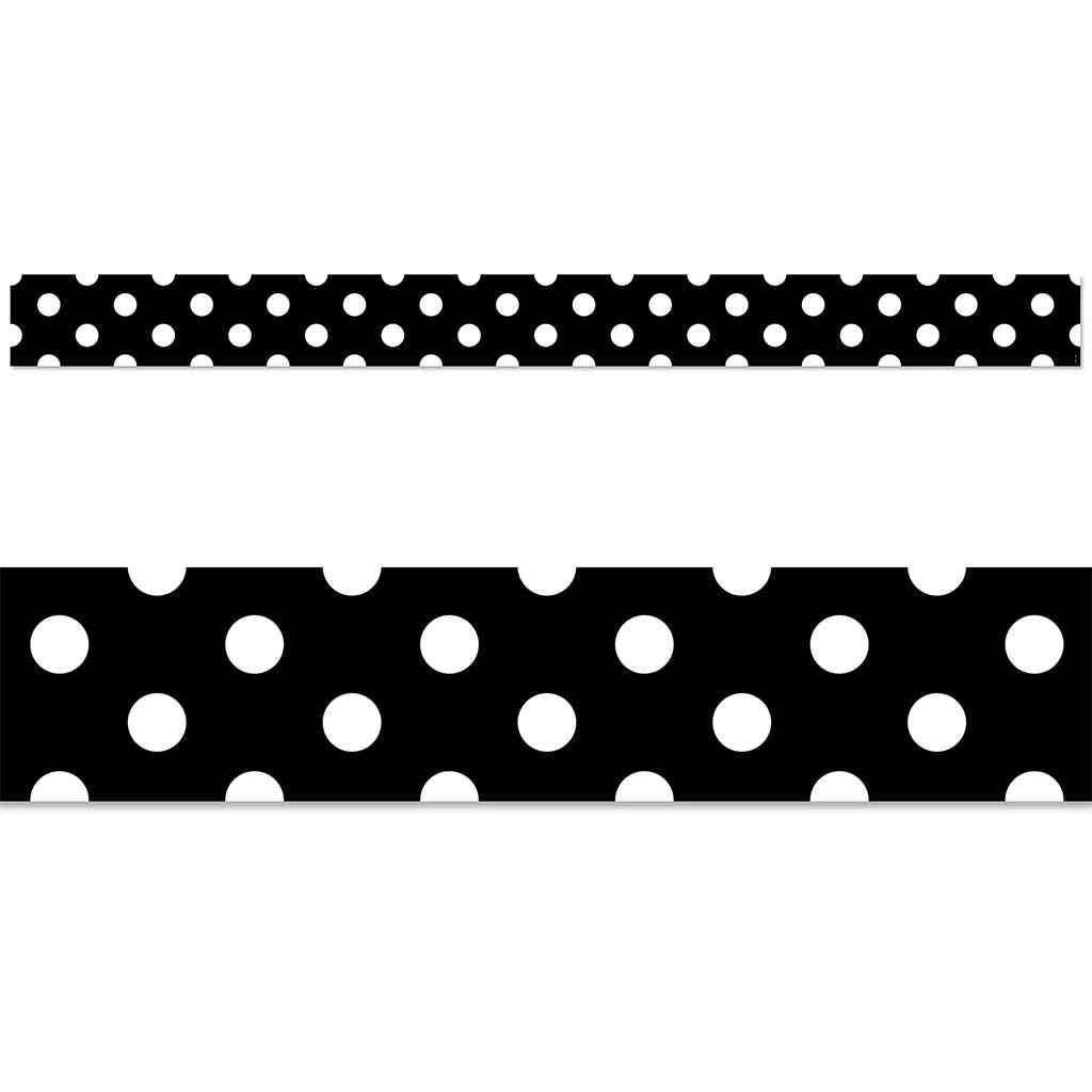 Polka Dots on Black Border