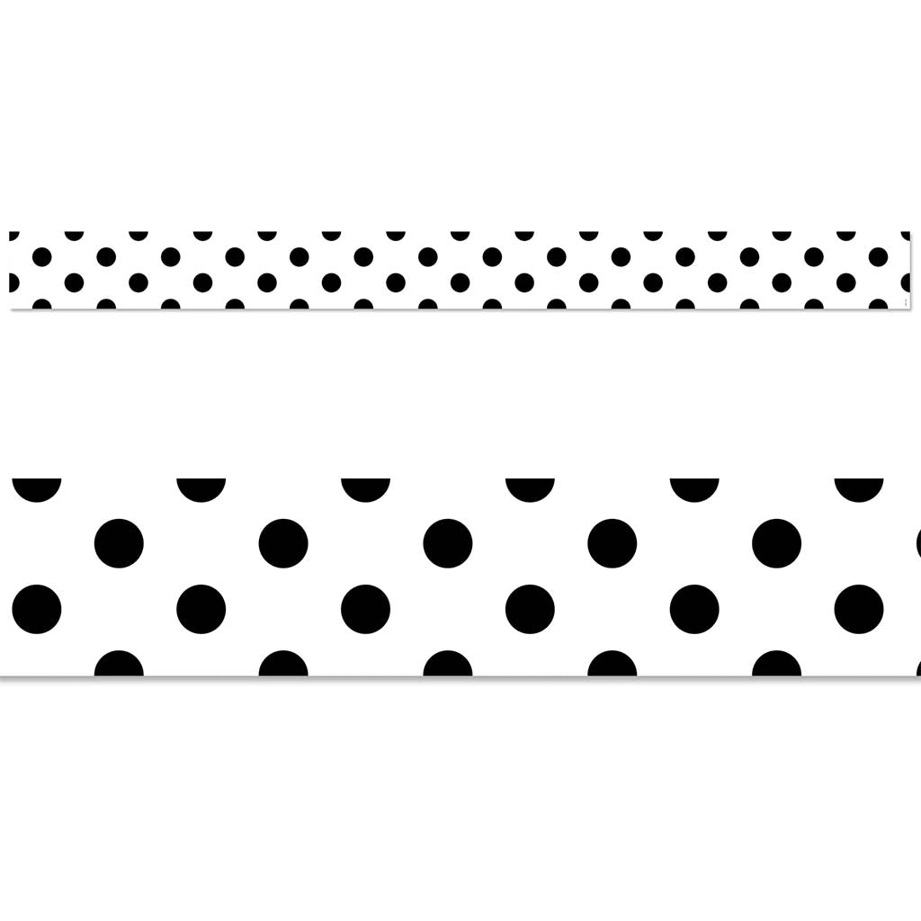 Black Polka Dots Border