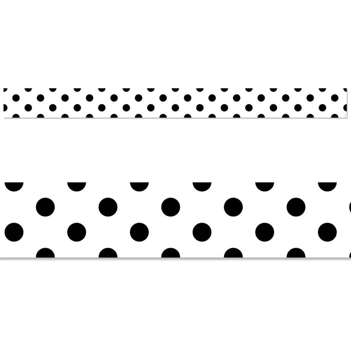 Black Polka Dots Border