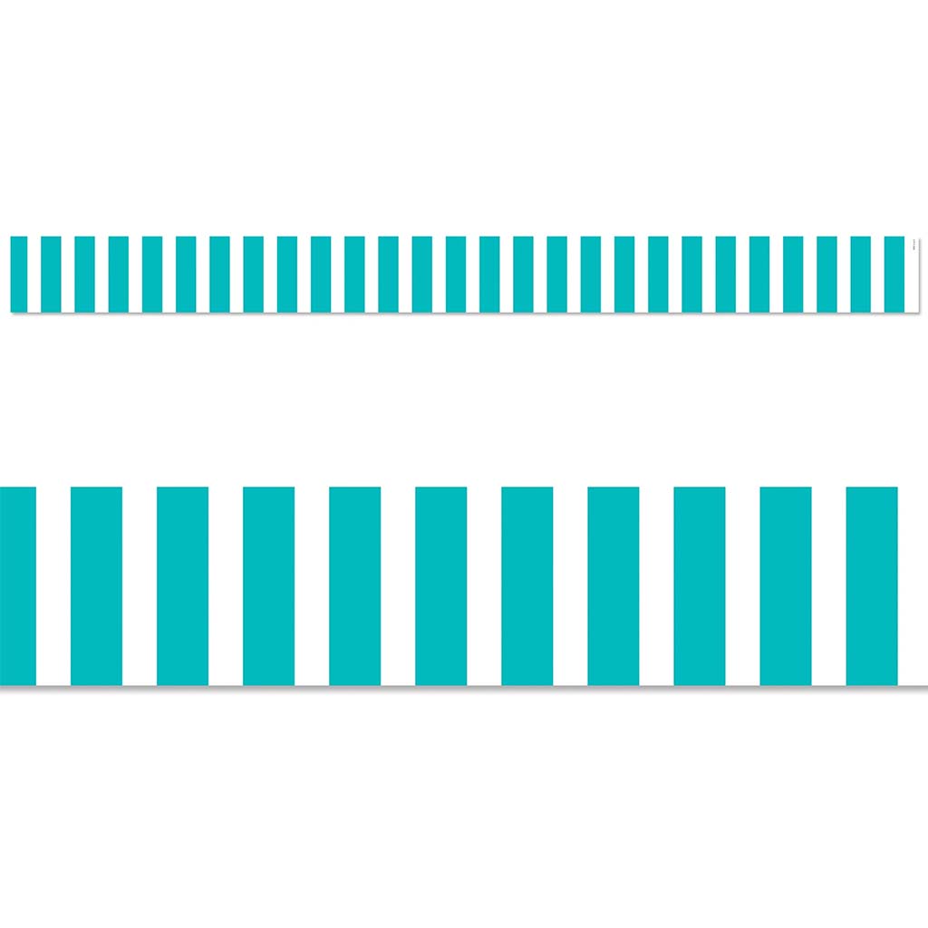 Turquoise Bold Stripes Border