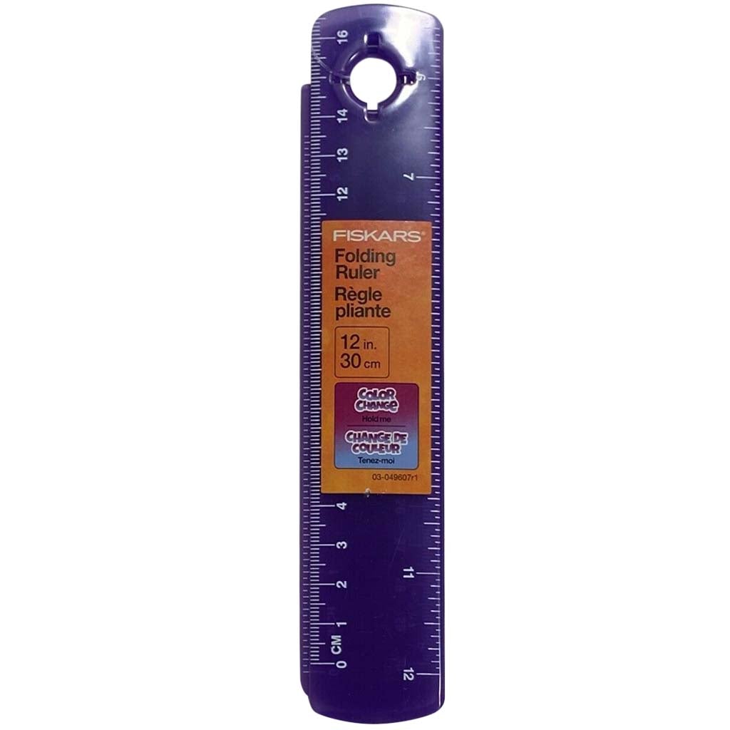 Fiskars Color Change Purple Folding Ruler 12in