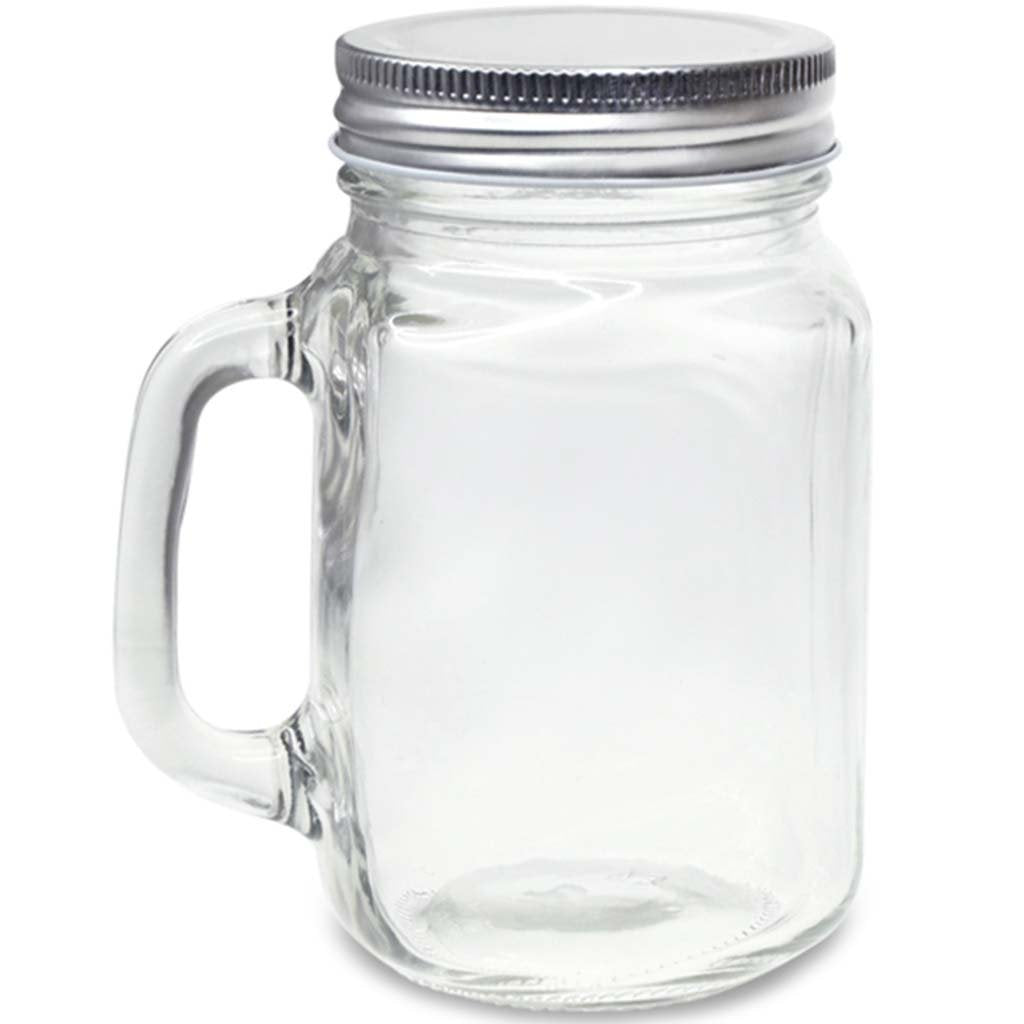 DIY Glass Mason Jar with Aluminium Lid 480ml