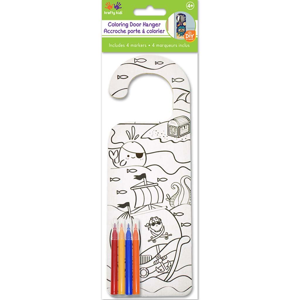 DIY Door Hanger with 4 Markers 3.5in x 10.25in Pirate