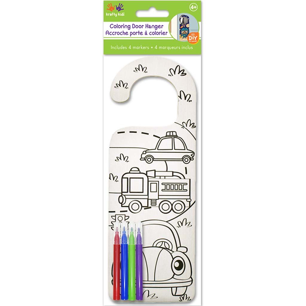 DIY Door Hanger with 4 Markers 3.5in x 10.25in Vehicles