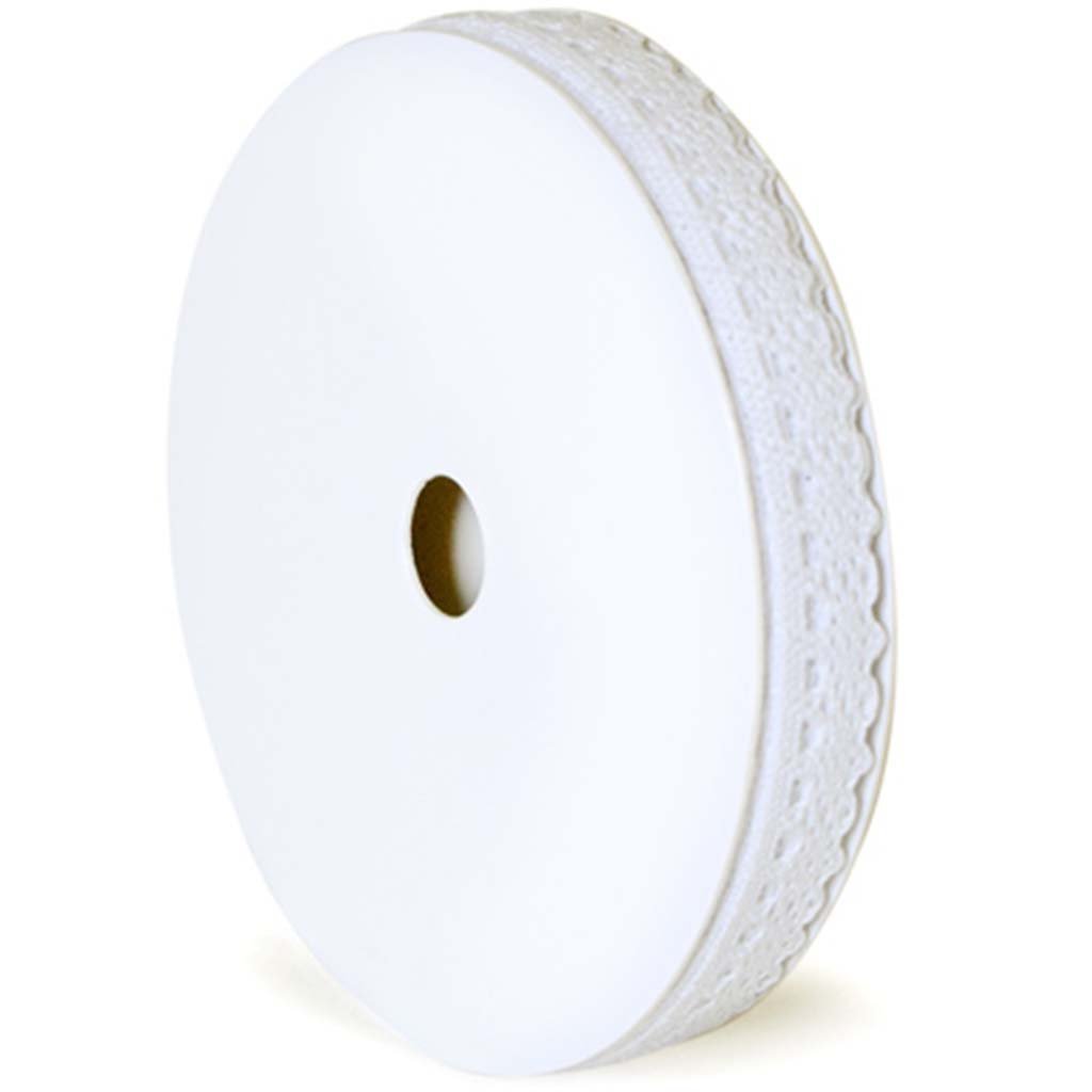 Ribbons &amp; Trims Cotton Rolls 3/8in x 3yd Ivory Medley