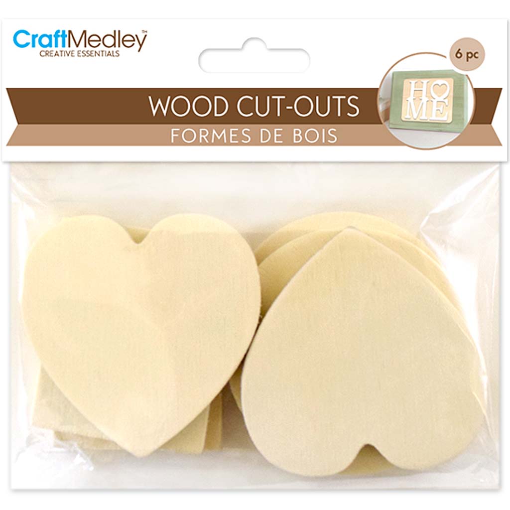 Craftwood Wood Cut-Outs 6pc Assorted