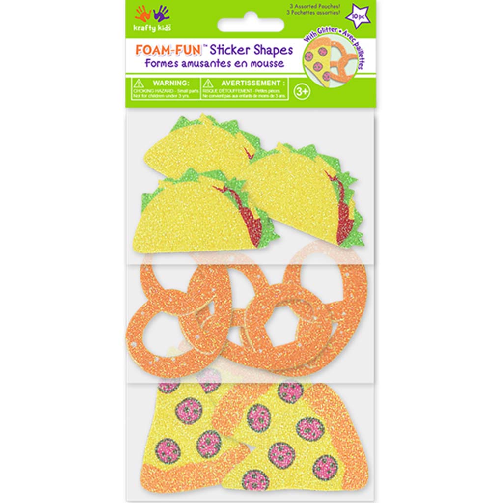 3D Foam Fun Glitter Stickers Food Truck Treats