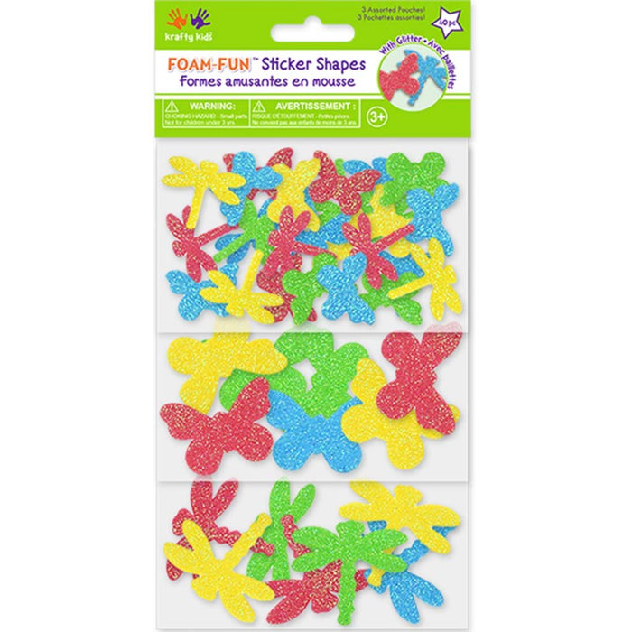 3D Foam Fun Glitter Stickers Flying Friends