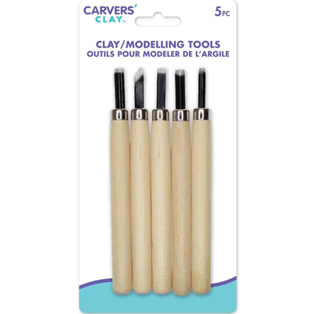 Carving/Sculpting/Modelling Tools Set 5pc Assorted