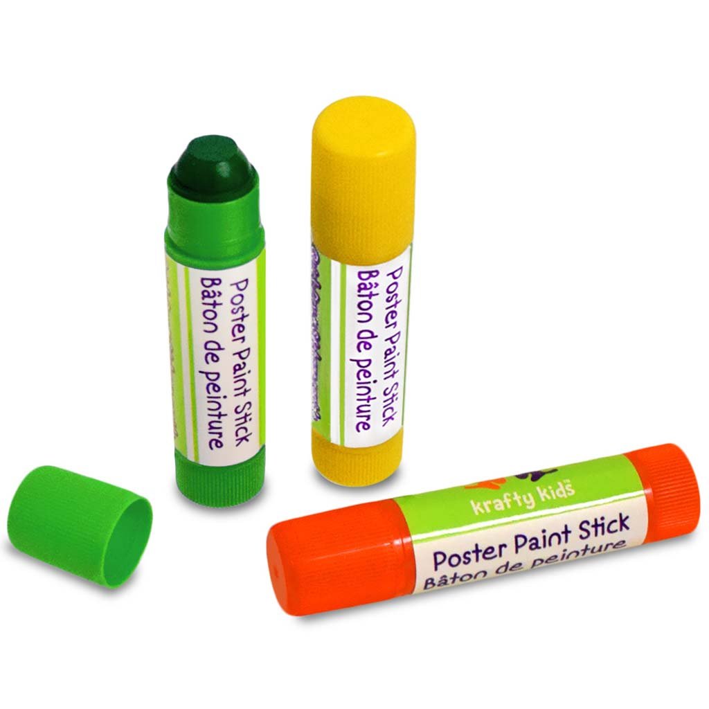 Poster Paint Sticks Dry Quick 3pc Orange/Green/Yellow