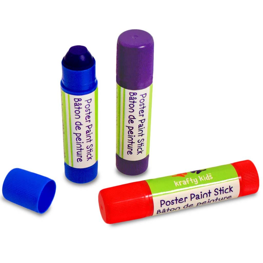 Poster Paint Sticks Dry Quick 3pc Red/Blue/Purple