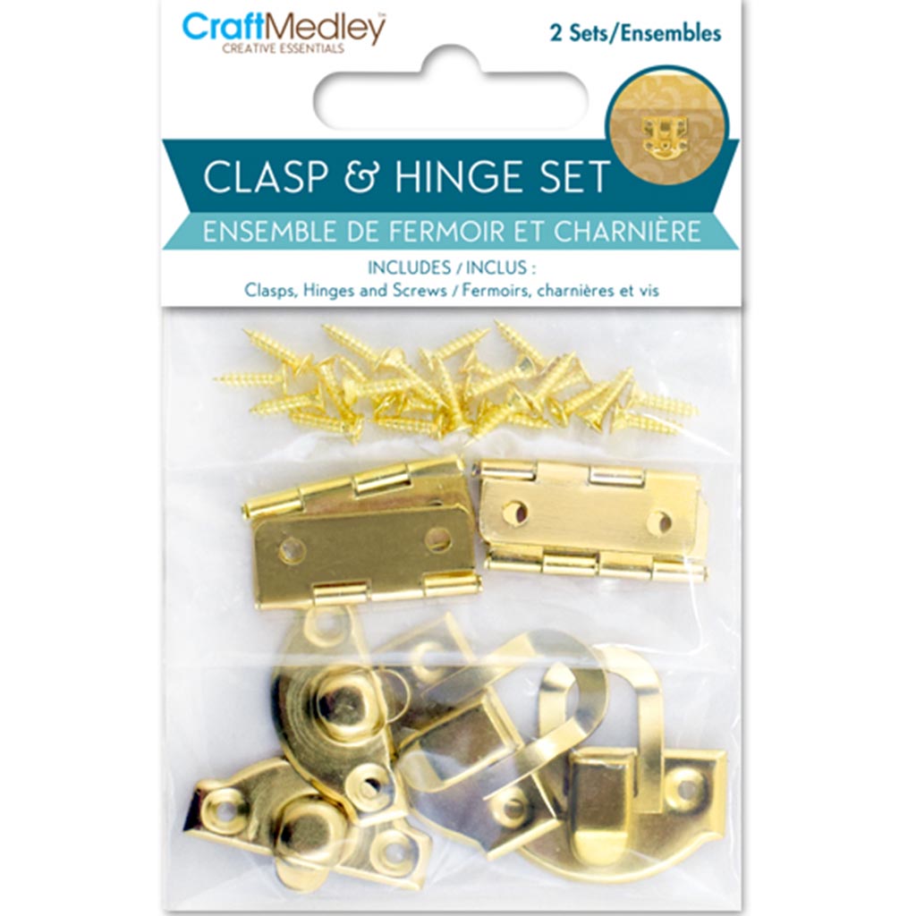 Clasp &amp; Hinge Set of 2 Gold