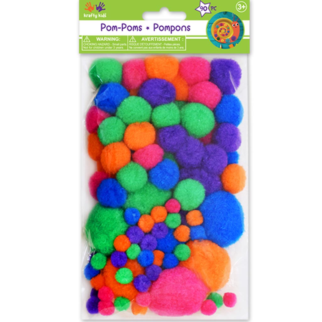 Pom-Poms Jumbo Pack Assorted Colors Glam