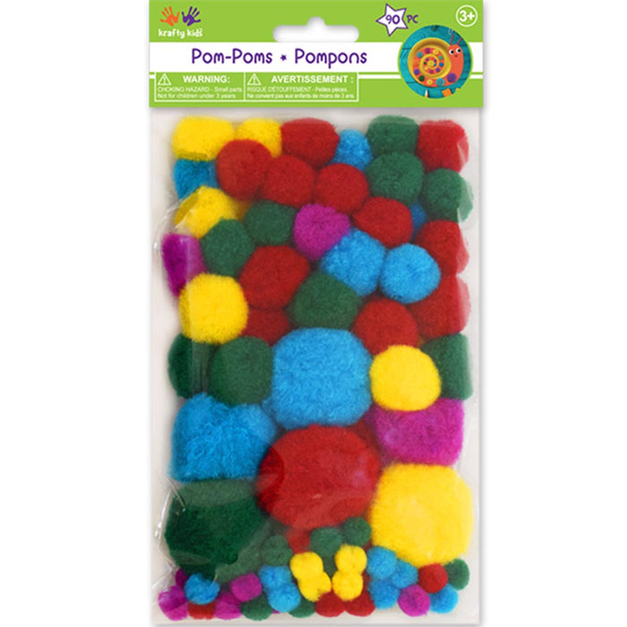 Pom-Poms Jumbo Pack Assorted Colors Traditional
