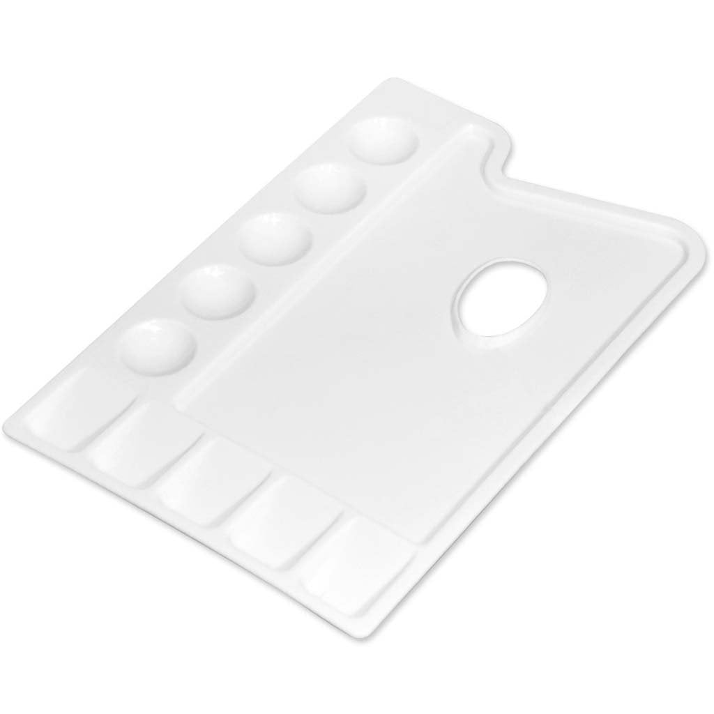 Paint Palette Plastic Rectangular 6.5in x 9.5in 16 Well with Thumb