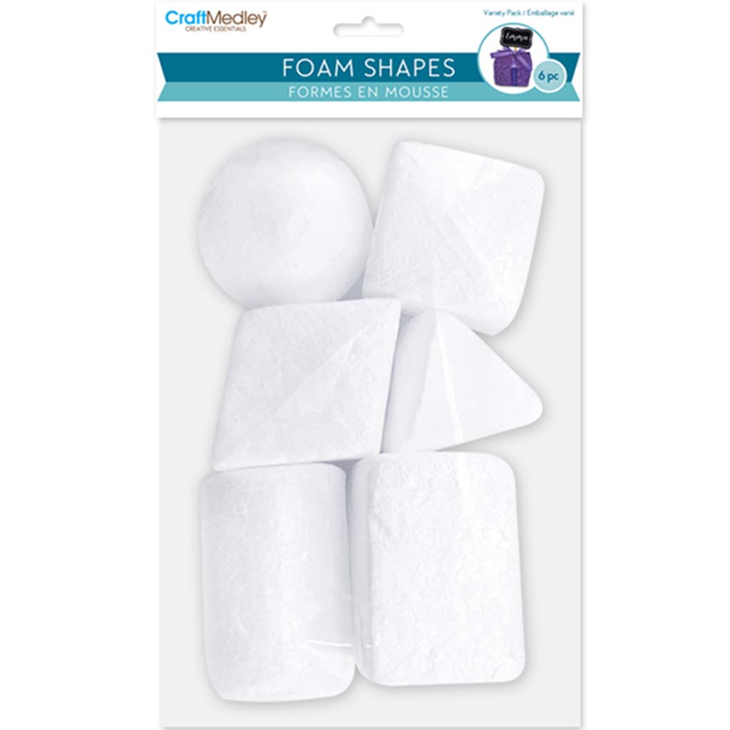 Polyfoam Shapes Assorted Shapes 6pc