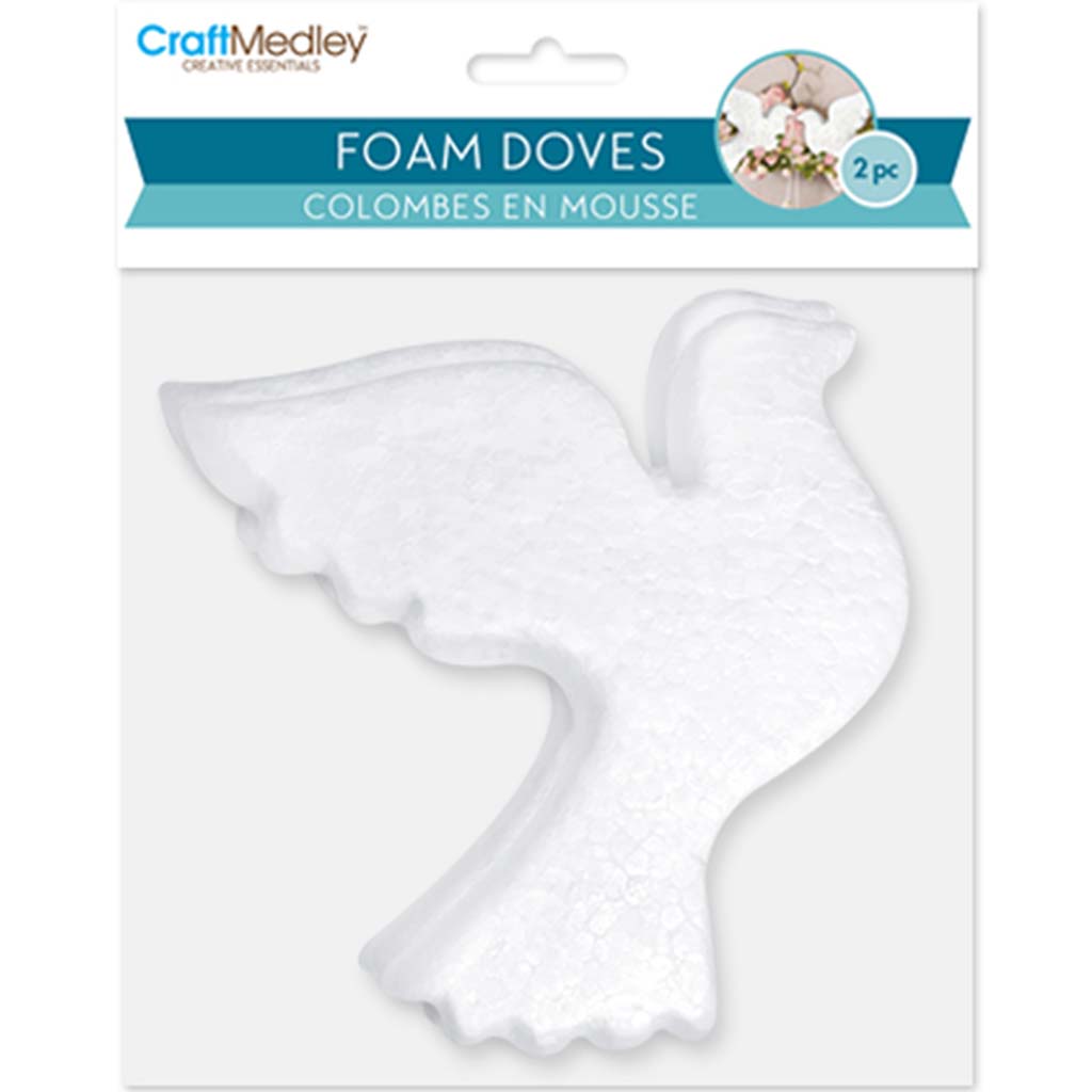 Polyfoam Shapes Dove 2pc 12 x 12cm x 2cm